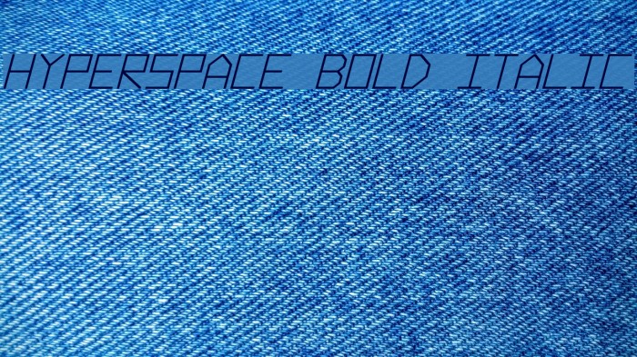 Hyperspace Bold Italic Font examples