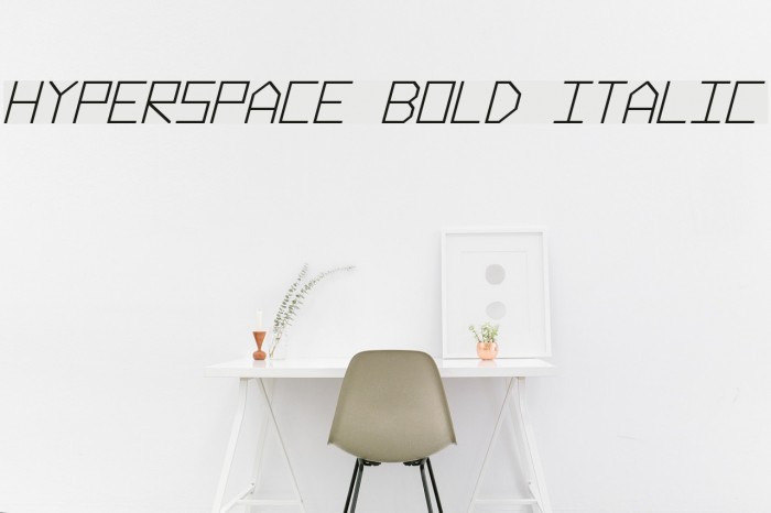 Hyperspace Bold Italic Font examples
