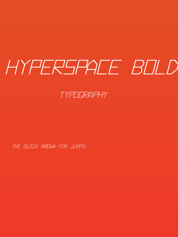 Hyperspace Bold Italic Poster