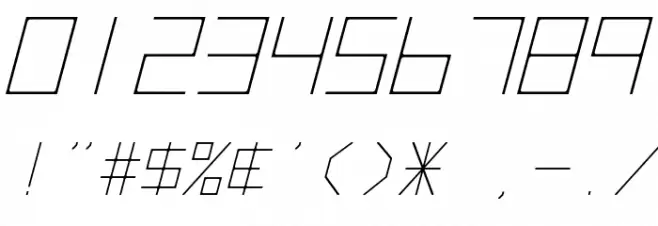 Hyperspace Italic Font OTHER CHARS