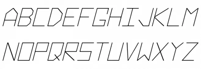 Hyperspace Italic フォント 大文字