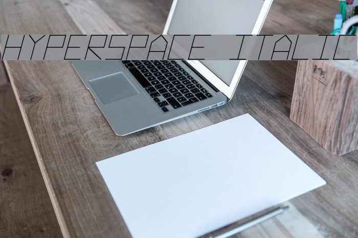 Hyperspace Italic फ़ॉन्ट examples