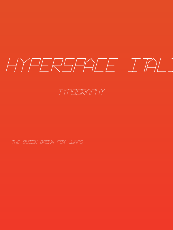 Hyperspace Italic Poster
