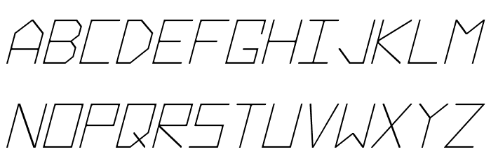Hyperspace Italic फ़ॉन्ट लोअरकेस
