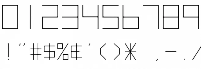 Hyperspace Font OTHER CHARS