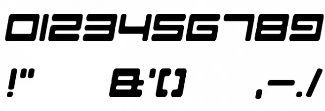 Hyperspeed Font OTHER CHARS