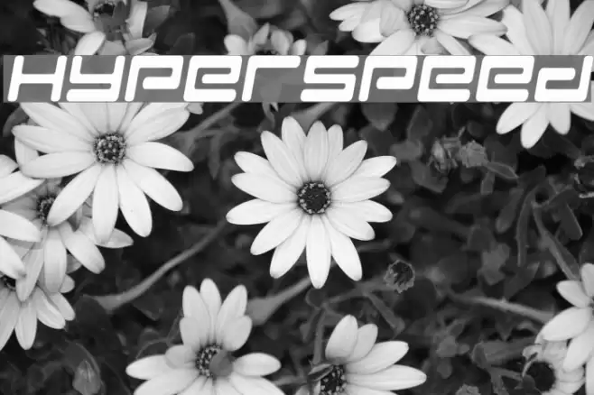 Hyperspeed Font examples