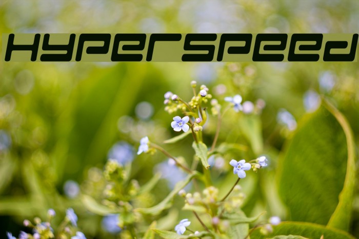 Hyperspeed Font examples