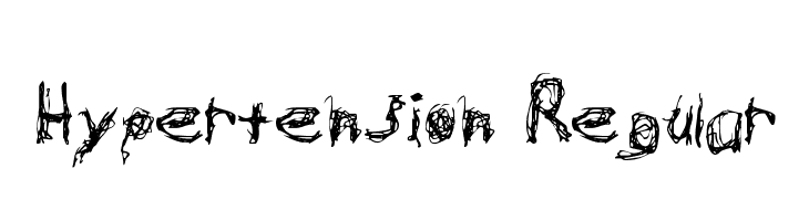 Hypertension Regular  フリーフォントのダウンロード