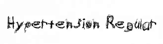 Hypertension Regular  Frei Schriftart Herunterladen