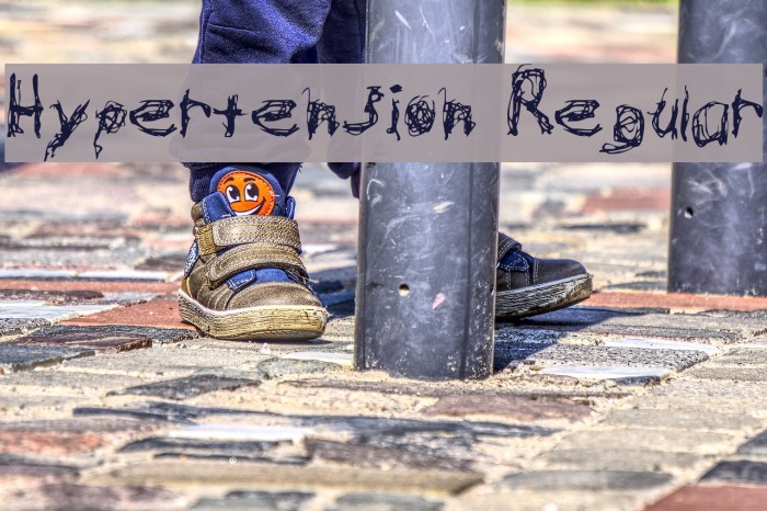 Hypertension Regular Font examples