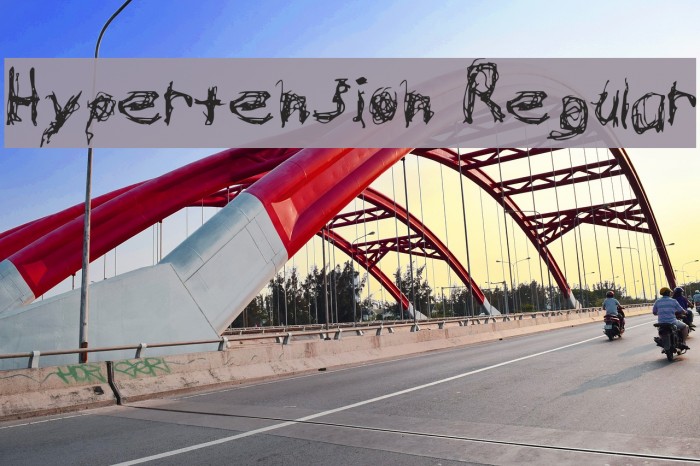 Hypertension Regular Font examples