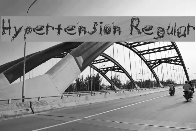 Hypertension Regular Schriftart examples