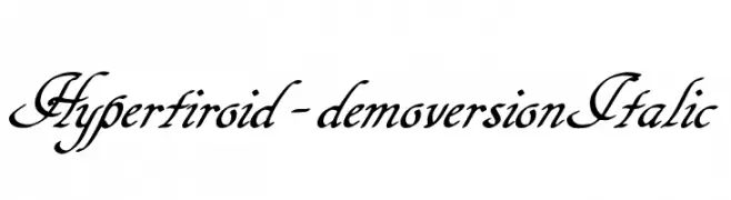 Hypertiroid - demo version Italic  Frei Schriftart Herunterladen