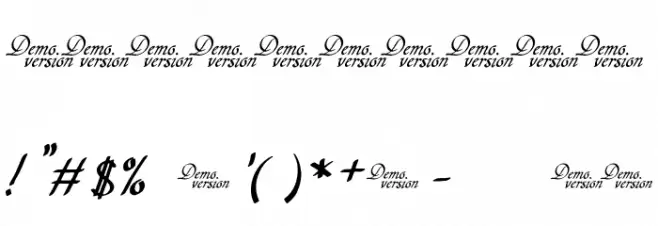 Hypertiroid - demo version Italic Font OTHER CHARS