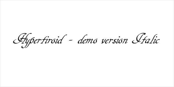 Hypertiroid - demo version Italic Logo