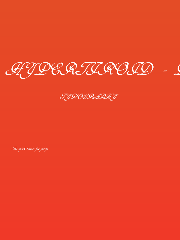 Hypertiroid - demo version Italic Poster