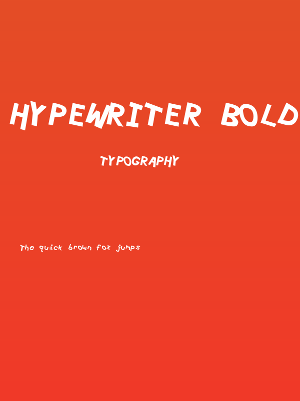 Hypewriter Bold-Italic Poster