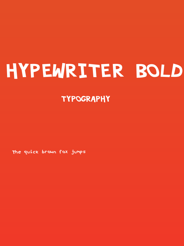 Hypewriter Bold Poster