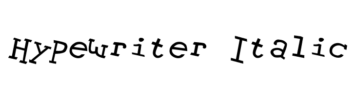 Hypewriter Italic  les polices de caractères gratuit tlcharger