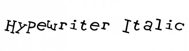 Hypewriter Italic  フリーフォントのダウンロード
