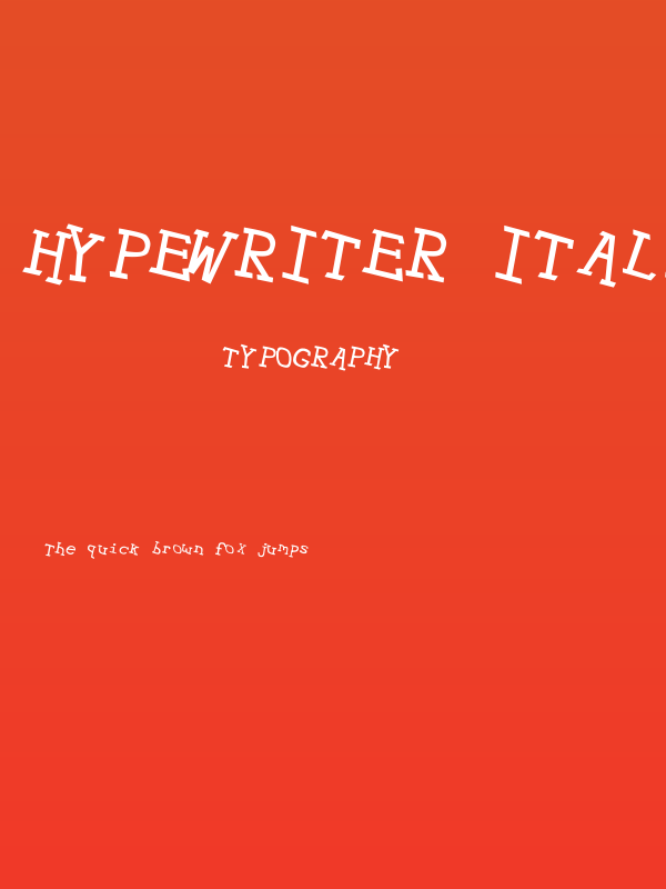 Hypewriter Italic Poster