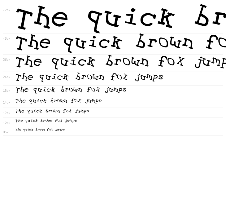 Hypewriter Italic Waterfall