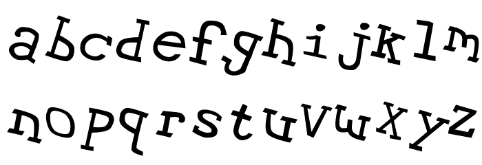 Hypewriter Italic Шрифта строчной