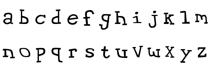 Hypewriter Font LOWERCASE