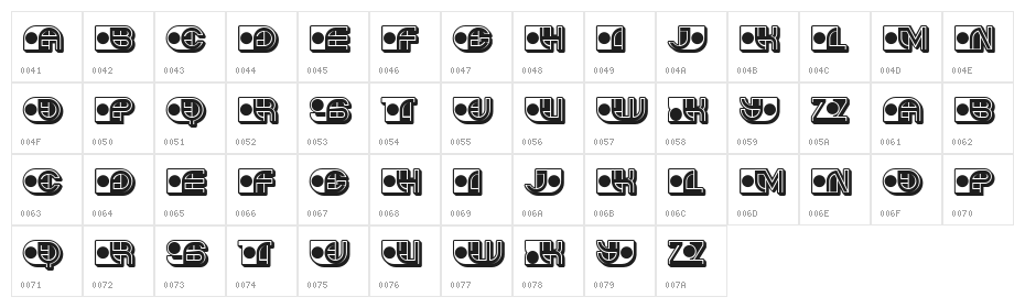 Hypno Fat Regular Character Map