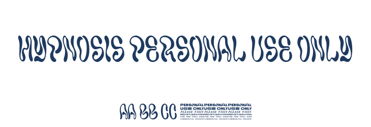 Hypnosis PERSONAL USE ONLY Font Preview