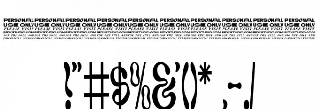 Hypnosis PERSONAL USE ONLY Font OTHER CHARS