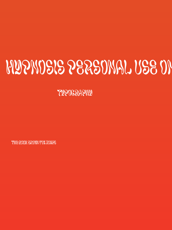 Hypnosis PERSONAL USE ONLY Poster