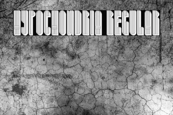Hypochondria Regular Font examples