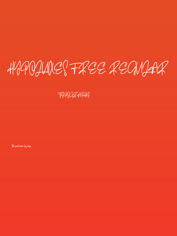 Hypoluxes Free Regular Poster