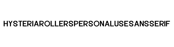 Hysteria Rollers Personal Use Sans Serif  Free Fonts Download