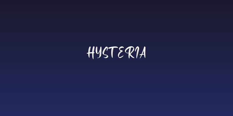 Hysteria Social Header