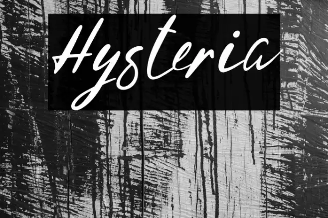 Hysteria Font examples