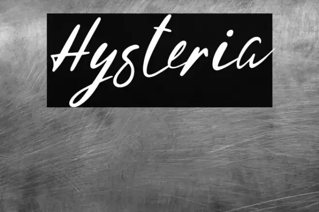 Hysteria Font examples