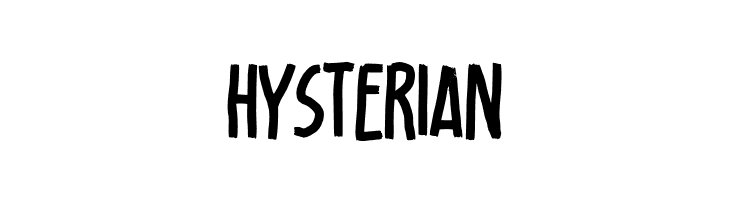 Hysterian  नि: शुल्क फ़ॉन्ट्स डाउनलोड