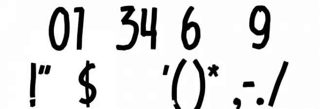 Hysterian Font OTHER CHARS