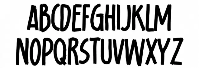 Hysterian 字体 大写