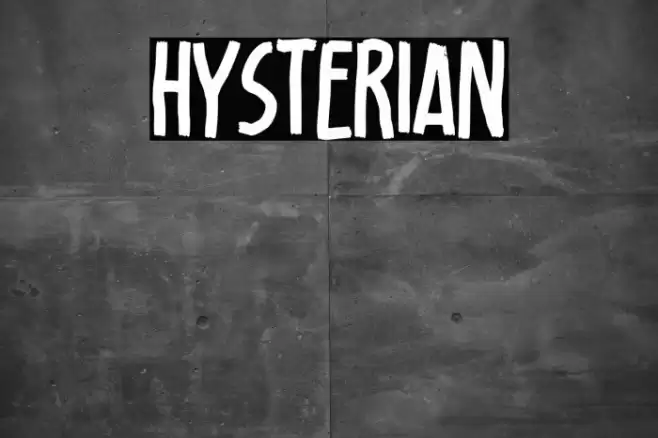 Hysterian Font examples