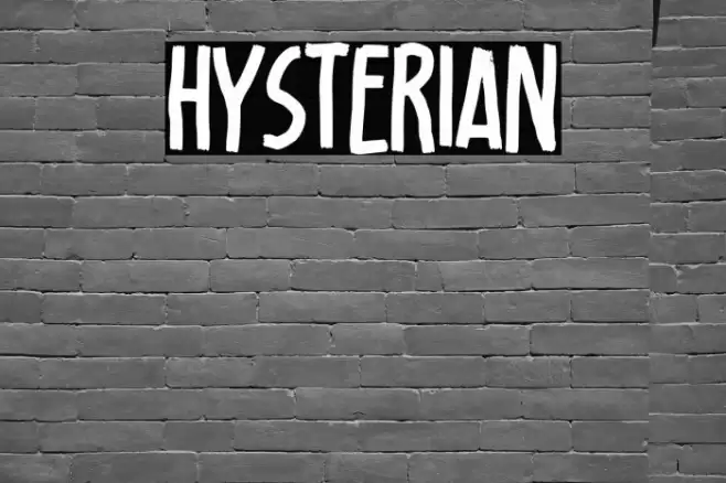 Hysterian Font examples