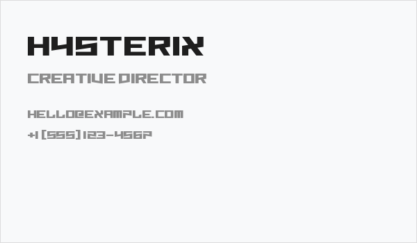 Hysterix Business Card