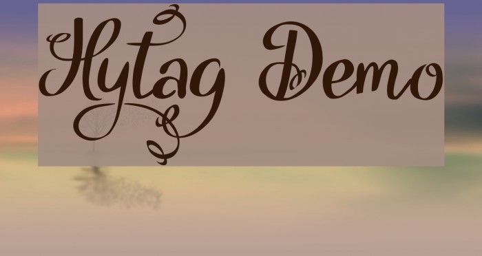 Hytag Demo Font examples