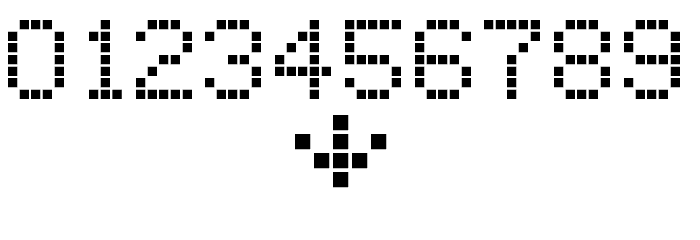 Hyundai LED Regular Font OTHER CHARS