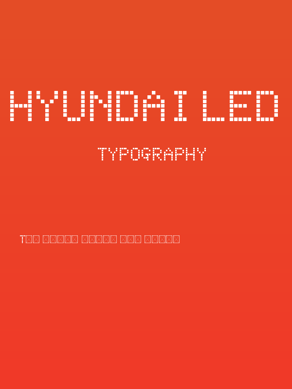 Hyundai LED Regular Poster