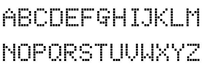 Hyundai LED Regular Font LOWERCASE