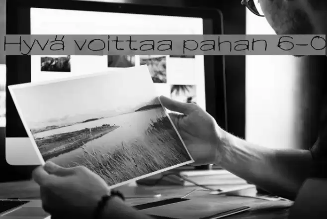 Hyvä voittaa pahan 6-0 Font examples
